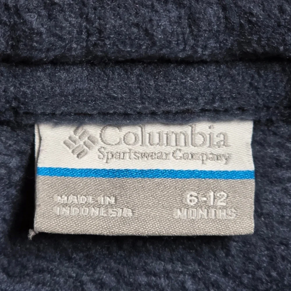 Columbia‎ Sportswear Company Fleece Jacket Boy's Size 6-12 Months Blue Full Zip